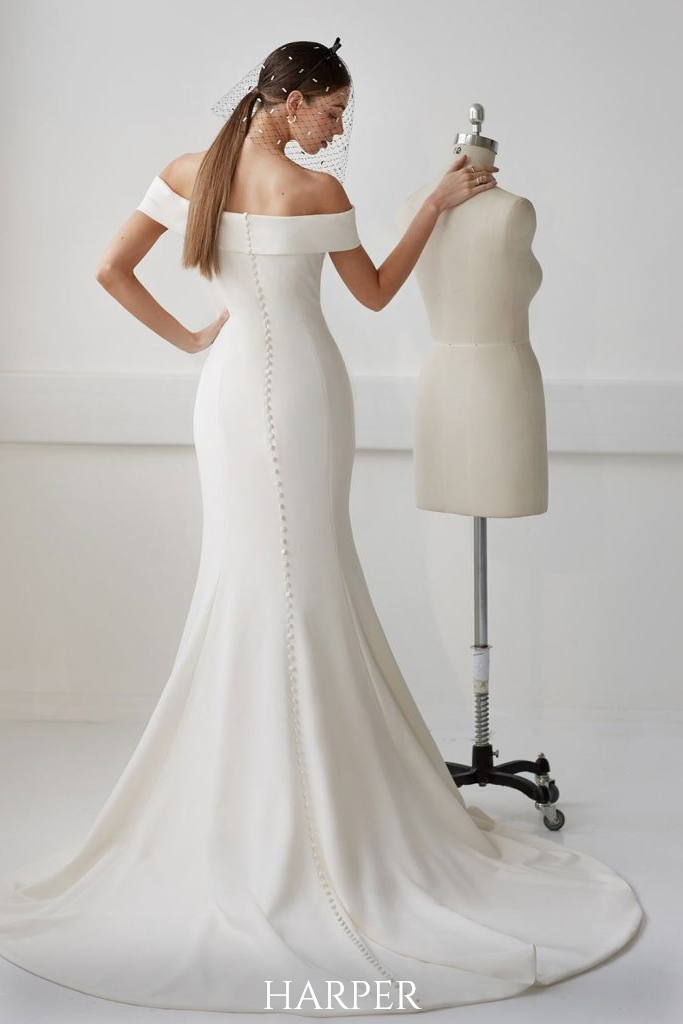 model showing the Harper wedding dress from the Ellis collection - The Wedding Centre, Hemel Hempstead